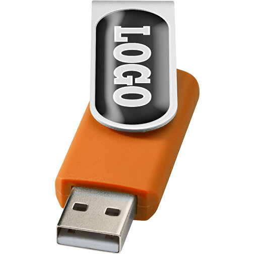 Rotate Doming USB-Stick , orange MB , 16 GB , Kunststoff, Aluminium MB , 5,80cm x 1,90cm x 1,00cm (Länge x Höhe x Breite), Bild 1
