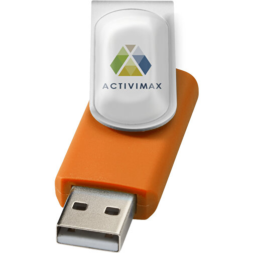 Rotate Doming USB-Stick , orange MB , 4 GB , Kunststoff, Aluminium MB , 5,80cm x 1,90cm x 1,00cm (Länge x Höhe x Breite), Bild 2