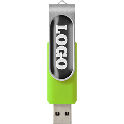 Rotate Doming USB-Stick , limone MB , 2 GB , Kunststoff, Aluminium MB , 5,80cm x 1,90cm x 1,00cm (Länge x Höhe x Breite), Bild 3