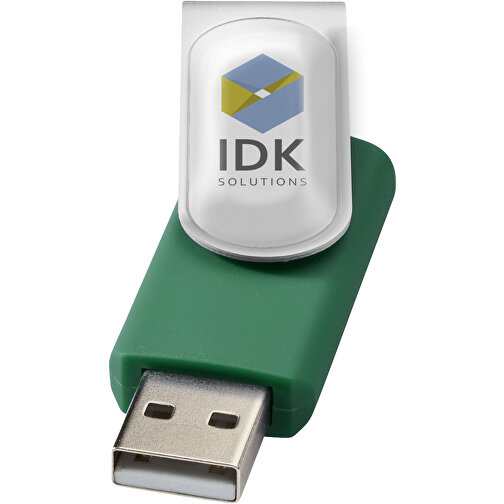 Rotate Doming USB-Stick , grün MB , 8 GB , Kunststoff, Aluminium MB , 5,80cm x 1,90cm x 1,00cm (Länge x Höhe x Breite), Bild 2