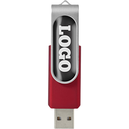 Rotate Doming USB-Stick , rot MB , 32 GB , Kunststoff, Aluminium MB , 5,80cm x 1,90cm x 1,00cm (Länge x Höhe x Breite), Bild 3