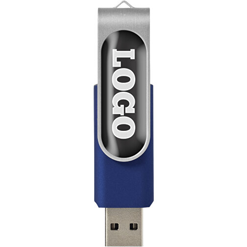 Rotate Doming USB-Stick , blau MB , 16 GB , Kunststoff, Aluminium MB , 5,80cm x 1,90cm x 1,00cm (Länge x Höhe x Breite), Bild 3