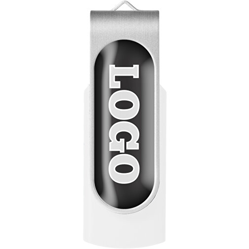 Rotate Doming USB-Stick , weiß MB , 8 GB , Kunststoff, Aluminium MB , 5,80cm x 1,90cm x 1,00cm (Länge x Höhe x Breite), Bild 4