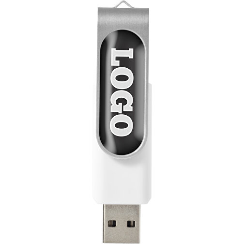 Rotate Doming USB-Stick , weiß MB , 1 GB , Kunststoff, Aluminium MB , 5,80cm x 1,90cm x 1,00cm (Länge x Höhe x Breite), Bild 3
