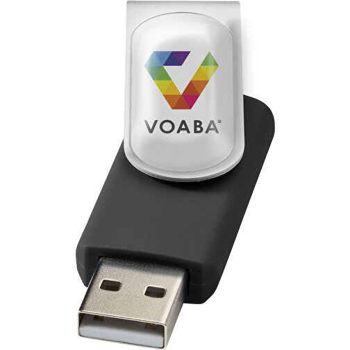Rotate Doming USB-Stick , schwarz MB , 32 GB , Kunststoff, Aluminium MB , 5,80cm x 1,90cm x 1,00cm (Länge x Höhe x Breite), Bild 2