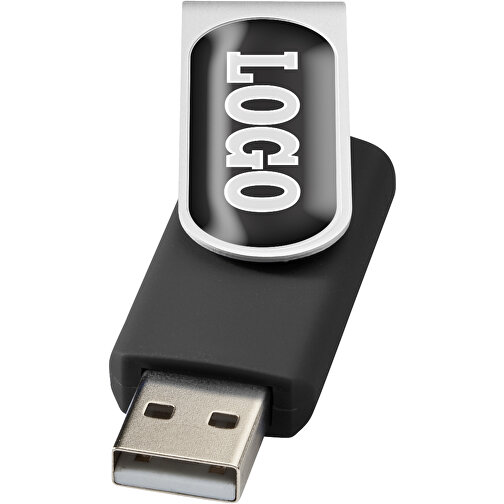 Rotate Doming USB-Stick , schwarz MB , 1 GB , Kunststoff, Aluminium MB , 5,80cm x 1,90cm x 1,00cm (Länge x Höhe x Breite), Bild 1
