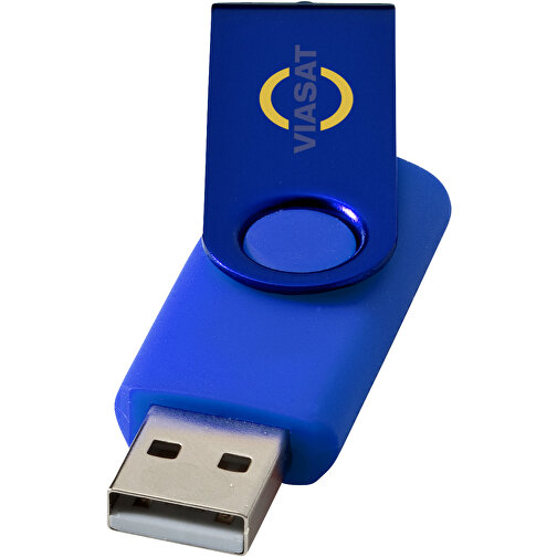 Rotate Metallic USB-Stick , royalblau MB , 4 GB , Kunststoff, Aluminium MB , 5,80cm x 1,90cm x 1,00cm (Länge x Höhe x Breite), Bild 2