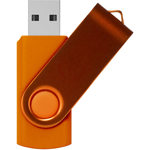 Rotate Metallic USB-Stick , orange MB , 32 GB , Kunststoff, Aluminium MB , 5,80cm x 1,90cm x 1,00cm (Länge x Höhe x Breite), Bild 1