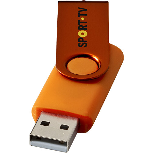 Rotate Metallic USB-Stick , orange MB , 8 GB , Kunststoff, Aluminium MB , 5,80cm x 1,90cm x 1,00cm (Länge x Höhe x Breite), Bild 2