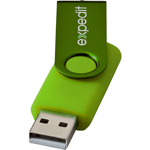 Rotate Metallic USB-Stick , limone MB , 32 GB , Kunststoff, Aluminium MB , 5,80cm x 1,90cm x 1,00cm (Länge x Höhe x Breite), Bild 2