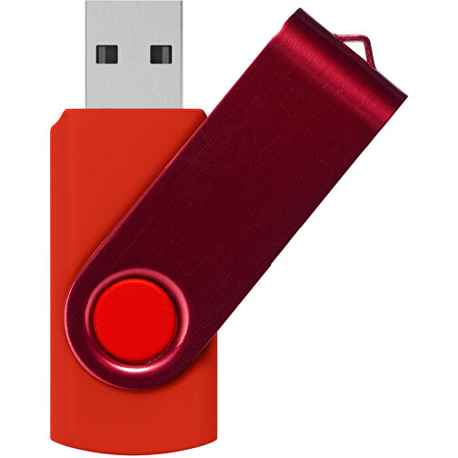 Rotate Metallic USB-Stick , dunkelrot MB , 4 GB , Kunststoff, Aluminium MB , 5,80cm x 1,90cm x 1,00cm (Länge x Höhe x Breite), Bild 1