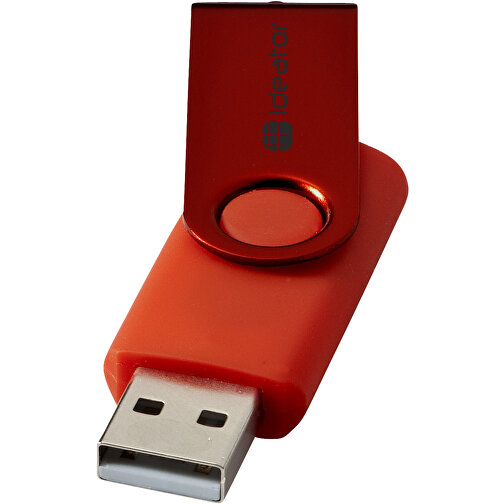 Rotate Metallic USB-Stick , dunkelrot MB , 4 GB , Kunststoff, Aluminium MB , 5,80cm x 1,90cm x 1,00cm (Länge x Höhe x Breite), Bild 2