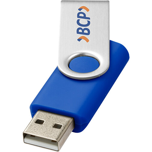 Rotate USB-Stick , royalblau MB , 16 GB , Kunststoff, Aluminium MB , 5,80cm x 1,90cm x 1,00cm (Länge x Höhe x Breite), Bild 2