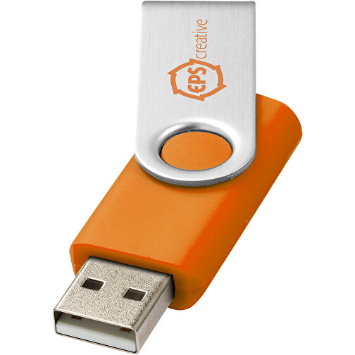 Rotate USB-Stick , orange MB , 16 GB , Kunststoff, Aluminium MB , 5,80cm x 1,90cm x 1,00cm (Länge x Höhe x Breite), Bild 2