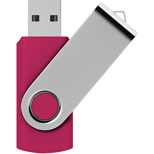 Rotate USB-Stick , magenta MB , 1 GB , Kunststoff, Aluminium MB , 5,80cm x 1,90cm x 1,00cm (Länge x Höhe x Breite), Bild 1