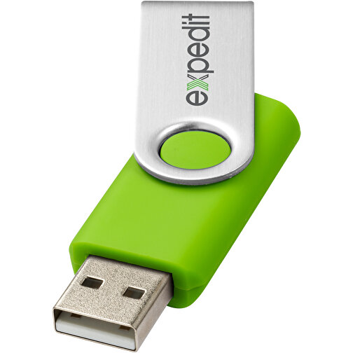 Rotate USB-Stick , limone MB , 8 GB , Kunststoff, Aluminium MB , 5,80cm x 1,90cm x 1,00cm (Länge x Höhe x Breite), Bild 2