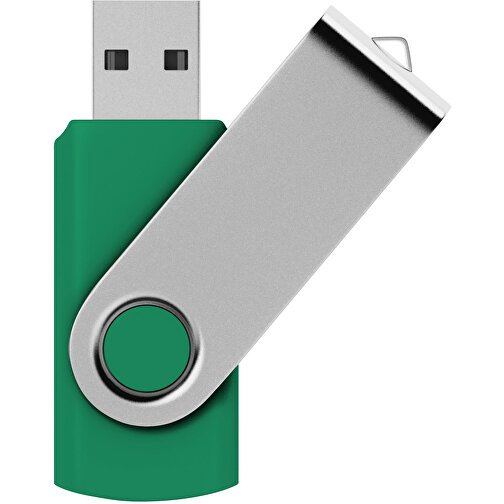 Rotate USB-Stick , grün MB , 4 GB , Kunststoff, Aluminium MB , 5,80cm x 1,90cm x 1,00cm (Länge x Höhe x Breite), Bild 1