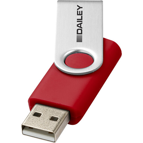 Rotate USB-Stick , rot MB , 16 GB , Kunststoff, Aluminium MB , 5,80cm x 1,90cm x 1,00cm (Länge x Höhe x Breite), Bild 2