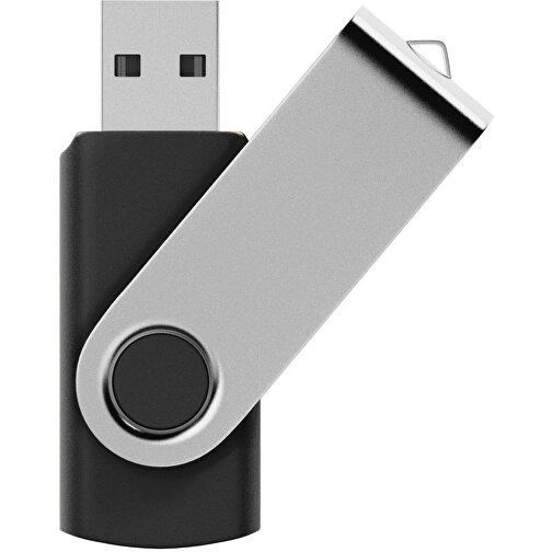 Rotate USB-Stick , schwarz MB , 16 GB , Kunststoff, Aluminium MB , 5,80cm x 1,90cm x 1,00cm (Länge x Höhe x Breite), Bild 1