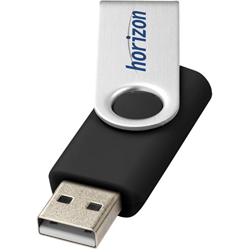 Rotate USB-Stick , schwarz MB , 8 GB , Kunststoff, Aluminium MB , 5,80cm x 1,90cm x 1,00cm (Länge x Höhe x Breite), Bild 2