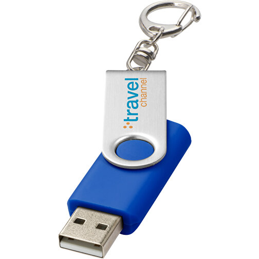 Rotate Mit Schlüsselanhänger USB-Stick , royalblau MB , 4 GB , Kunststoff, Aluminium MB , 5,80cm x 1,90cm x 1,00cm (Länge x Höhe x Breite), Bild 2