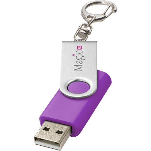 Rotate Mit Schlüsselanhänger USB-Stick , lila MB , 16 GB , Kunststoff, Aluminium MB , 5,80cm x 1,90cm x 1,00cm (Länge x Höhe x Breite), Bild 2