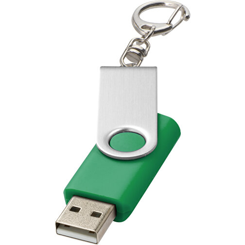 Rotate Mit Schlüsselanhänger USB-Stick , grün MB , 32 GB , Kunststoff, Aluminium MB , 5,80cm x 1,90cm x 1,00cm (Länge x Höhe x Breite), Bild 1