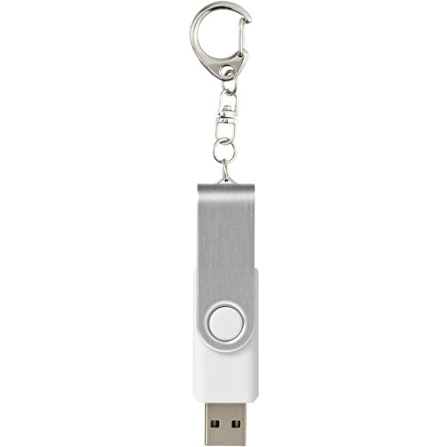 Rotate Mit Schlüsselanhänger USB-Stick , weiss MB , 8 GB , Kunststoff, Aluminium MB , 5,80cm x 1,90cm x 1,00cm (Länge x Höhe x Breite), Bild 3