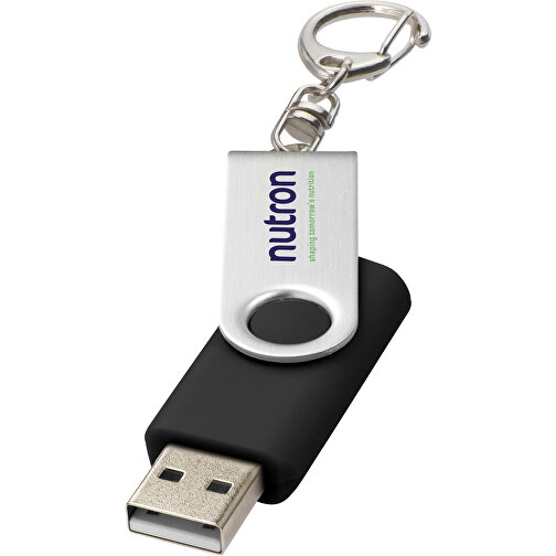Rotate Mit Schlüsselanhänger USB-Stick , schwarz MB , 32 GB , Kunststoff, Aluminium MB , 5,80cm x 1,90cm x 1,00cm (Länge x Höhe x Breite), Bild 2