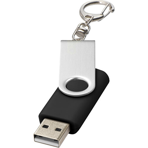 Rotate Mit Schlüsselanhänger USB-Stick , schwarz MB , 8 GB , Kunststoff, Aluminium MB , 5,80cm x 1,90cm x 1,00cm (Länge x Höhe x Breite), Bild 1