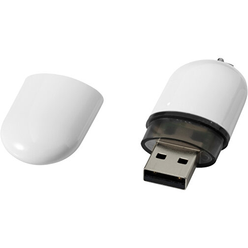 USB-Stick Business , weiss MB , 8 GB , Kunststoff, Aluminium MB , 6,00cm x 2,40cm x 1,20cm (Länge x Höhe x Breite), Bild 1