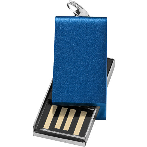 Mini Rotate USB-Stick , blau MB , 1 GB , Aluminium MB , 3,30cm x 1,60cm x 0,60cm (Länge x Höhe x Breite), Bild 1