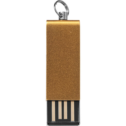 Mini Rotate USB-Stick , gold MB , 8 GB , Aluminium MB , 3,30cm x 1,60cm x 0,60cm (Länge x Höhe x Breite), Bild 3