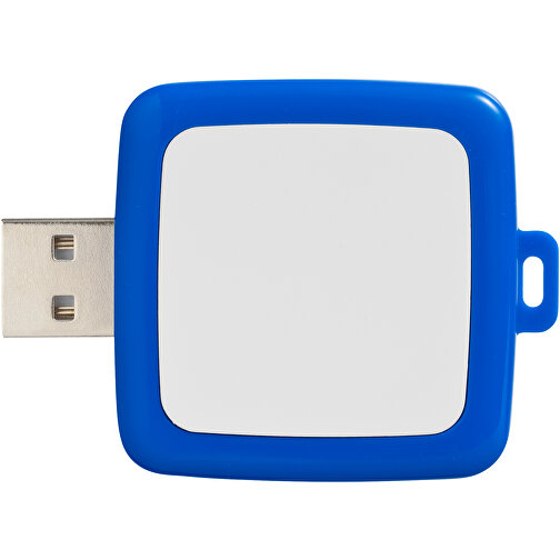 Rotating Square USB-Stick , blau MB , 4 GB , Kunststoff MB , 4,40cm x 4,00cm x 1,00cm (Länge x Höhe x Breite), Bild 5