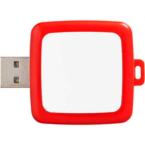Rotating Square USB-Stick , rot MB , 32 GB , Kunststoff MB , 4,40cm x 4,00cm x 1,00cm (Länge x Höhe x Breite), Bild 5