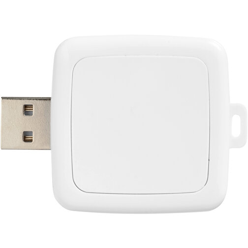 Rotating Square USB-Stick , weiß MB , 8 GB , Kunststoff MB , 4,40cm x 4,00cm x 1,00cm (Länge x Höhe x Breite), Bild 5