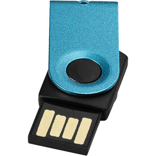 Mini USB-Stick , aquablau MB , 1 GB , Aluminium MB , 3,20cm x 1,60cm x 1,40cm (Länge x Höhe x Breite), Bild 1