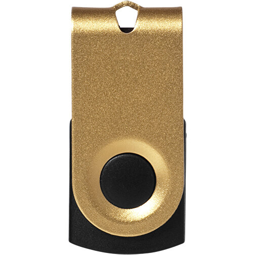 Mini USB-Stick , gold MB , 8 GB , Aluminium MB , 3,20cm x 1,60cm x 1,40cm (Länge x Höhe x Breite), Bild 3