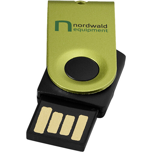 Mini USB-Stick , apfelgrün MB , 2 GB , Aluminium MB , 3,20cm x 1,60cm x 1,40cm (Länge x Höhe x Breite), Bild 2