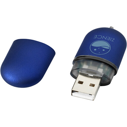 USB-Stick Business , blau MB , 4 GB , Kunststoff, Aluminium MB , 6,00cm x 2,40cm x 1,20cm (Länge x Höhe x Breite), Bild 2