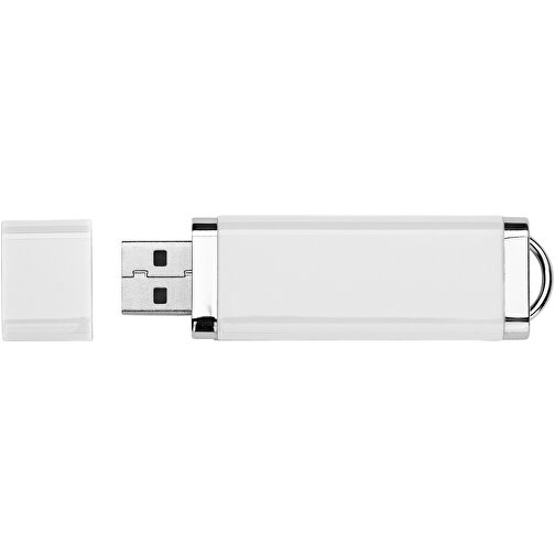 Flat USB-Stick , weiß MB , 2 GB , Kunststoff MB , 7,40cm x 2,10cm x 0,70cm (Länge x Höhe x Breite), Bild 4