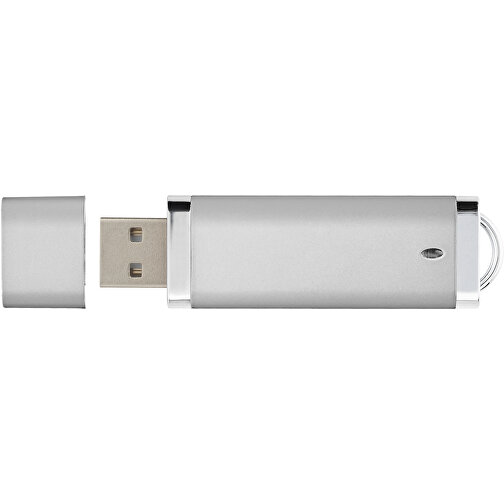 Flat USB-Stick , silber MB , 32 GB , Kunststoff MB , 7,40cm x 2,10cm x 0,70cm (Länge x Höhe x Breite), Bild 3