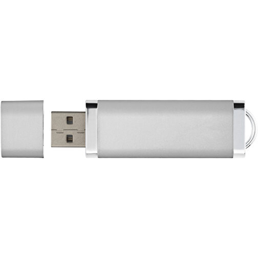 Flat USB-Stick , silber MB , 8 GB , Kunststoff MB , 7,40cm x 2,10cm x 0,70cm (Länge x Höhe x Breite), Bild 4