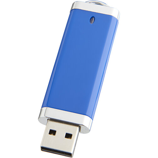 Flat USB-Stick , blau MB , 32 GB , Kunststoff MB , 7,40cm x 2,10cm x 0,70cm (Länge x Höhe x Breite), Bild 1