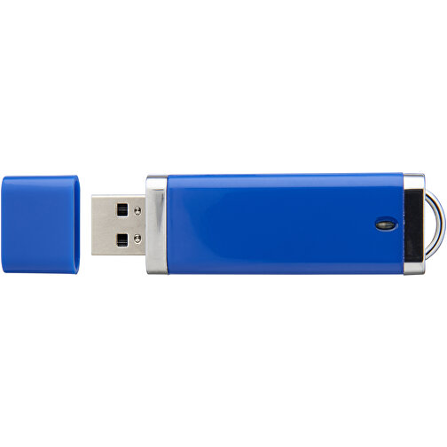 Flat USB-Stick , blau MB , 8 GB , Kunststoff MB , 7,40cm x 2,10cm x 0,70cm (Länge x Höhe x Breite), Bild 4