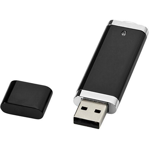 Flat USB-Stick , schwarz MB , 32 GB , Kunststoff MB , 7,40cm x 2,10cm x 0,70cm (Länge x Höhe x Breite), Bild 1