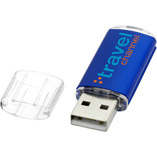 Silicon Valley USB-Stick , blau MB , 32 GB , Kunststoff, Aluminium MB , 5,30cm x 1,70cm x 0,80cm (Länge x Höhe x Breite), Bild 2