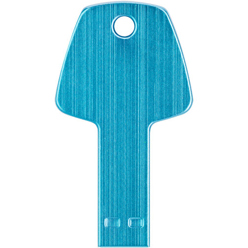 USB-Stick Schlüssel , hellblau MB , 16 GB , Aluminium MB , 5,70cm x 3,20cm x 0,30cm (Länge x Höhe x Breite), Bild 5