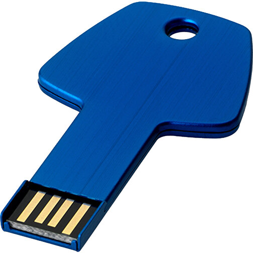 USB-Stick Schlüssel , navy MB , 16 GB , Aluminium MB , 5,70cm x 3,20cm x 0,30cm (Länge x Höhe x Breite), Bild 1