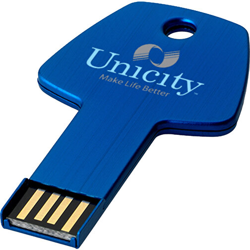 USB-Stick Schlüssel , navy MB , 16 GB , Aluminium MB , 5,70cm x 3,20cm x 0,30cm (Länge x Höhe x Breite), Bild 2